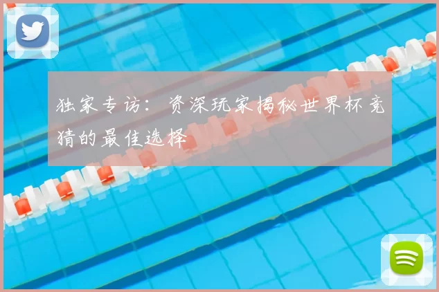 独家专访:资深玩家揭秘世界杯竞猜的最佳选择