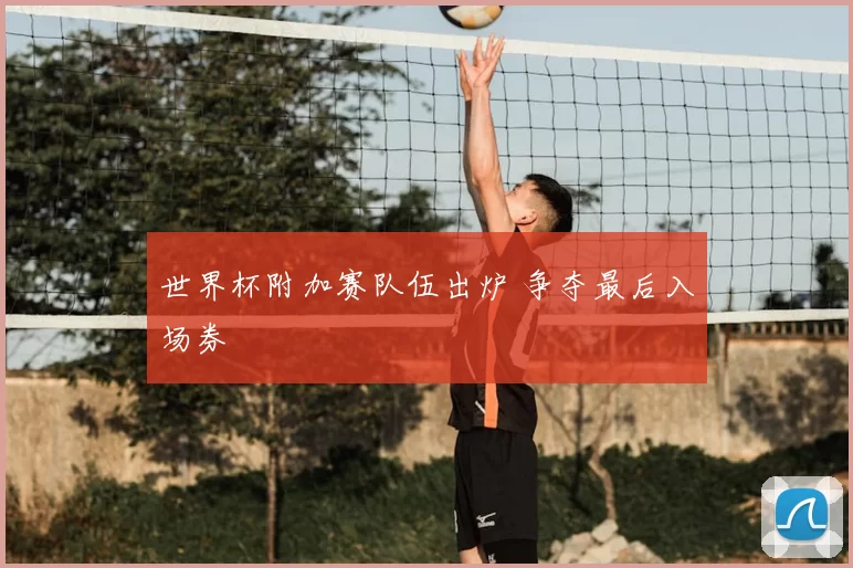 世界杯附加赛队伍出炉 争夺最后入场券